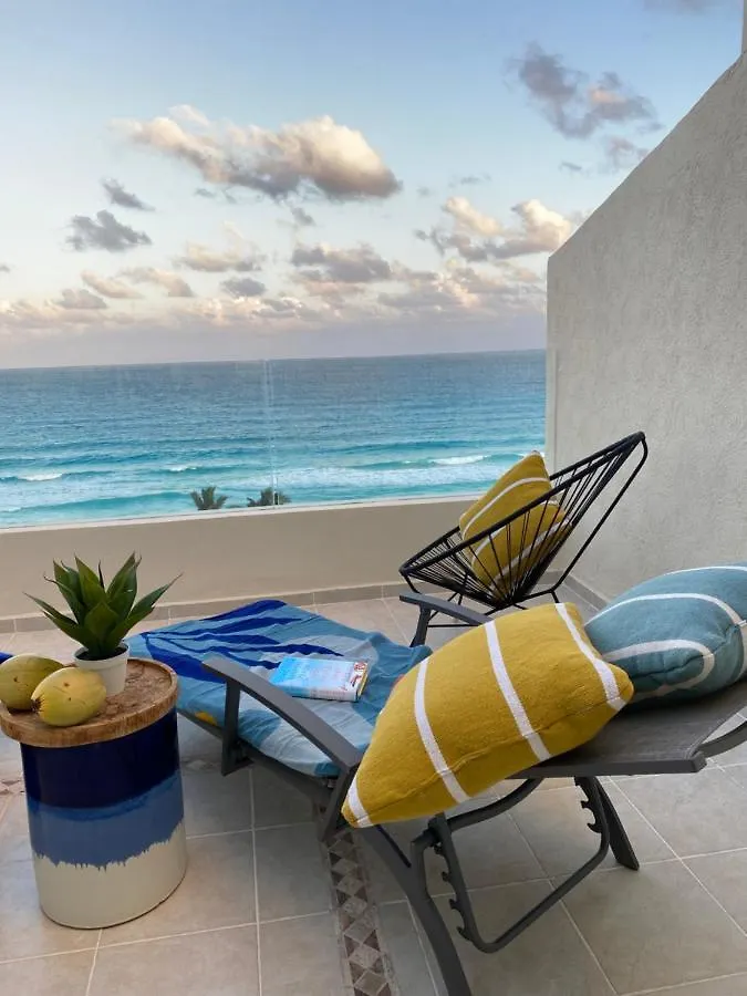 Ocean View Three Bedroom, Three Story Penthouse By The Beach Cancun